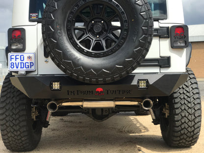 Free-Flow Stainless Steel Dual Pipe Exhaust for Wrangler JK JKU (RETAIL BOX SELF-INSTALL)