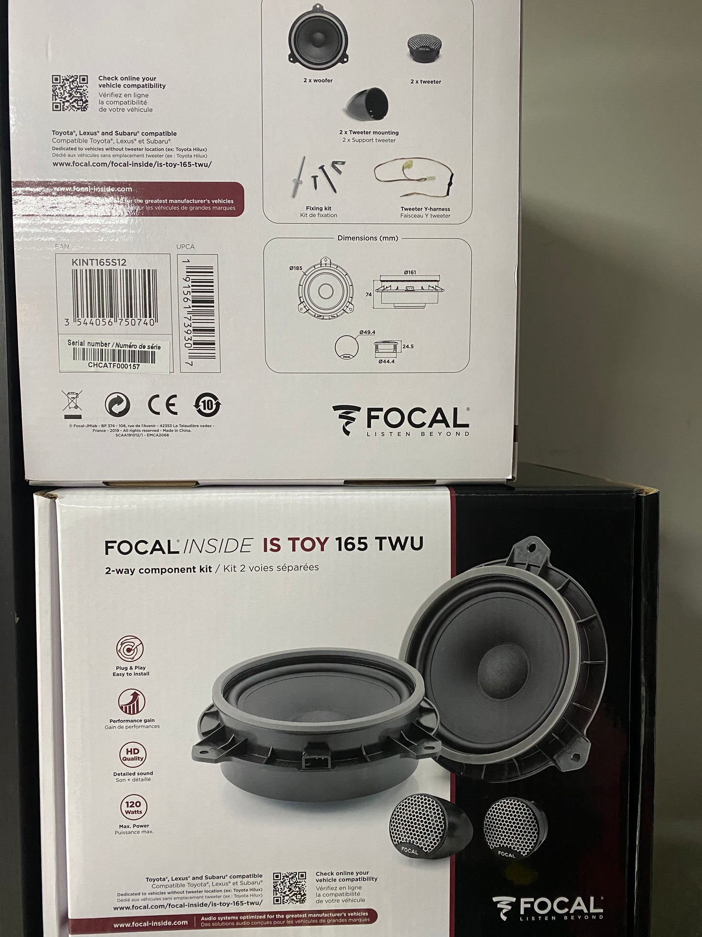 Focal IS TOY 165 TWU 2-Way Component Speaker Upgrade Kit for Hilux (without Factory Tweeters)