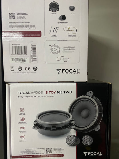 Focal IS TOY 165 TWU 2-Way Component Speaker Upgrade Kit for Hilux (without Factory Tweeters)