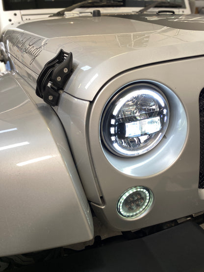 LED Headlights 'KONG JL-Style' with DRL for Wrangler JK JKU TJ (pair) A+ 'Philips' LED