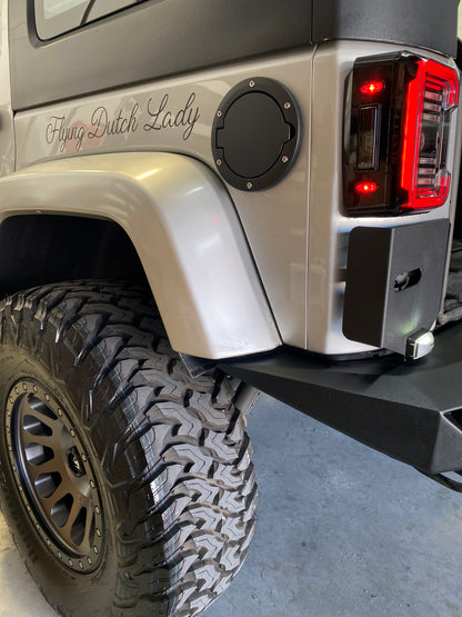 TAIL LIGHTS - CEE 'C' BLACKED LED replacement for Wrangler JK JKU (pair)