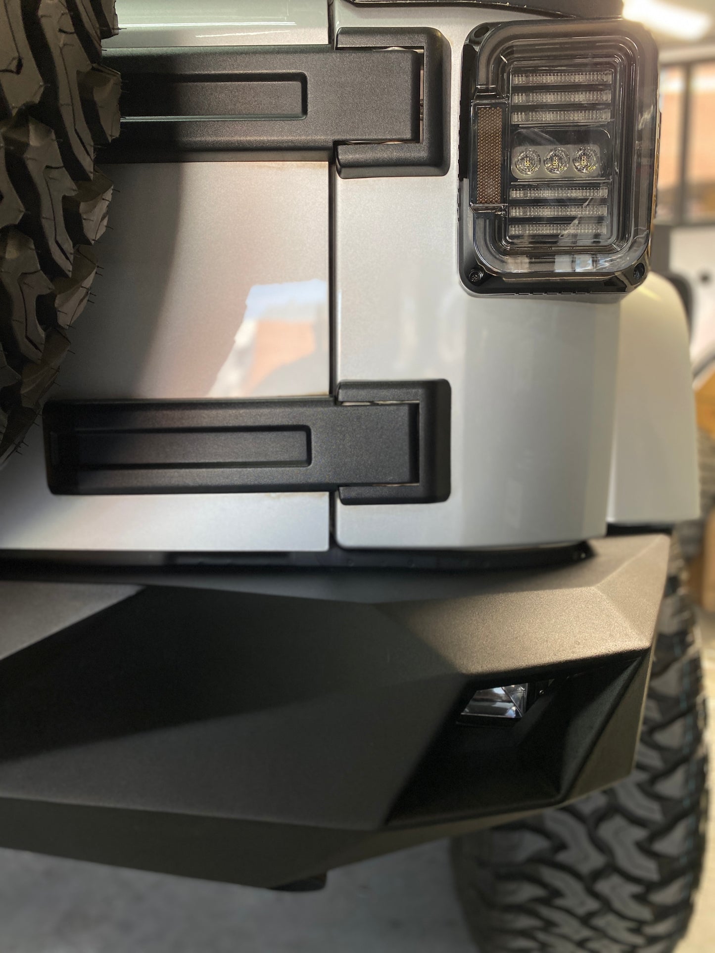 TAIL LIGHTS - CEE 'C' BLACKED LED replacement for Wrangler JK JKU (pair)