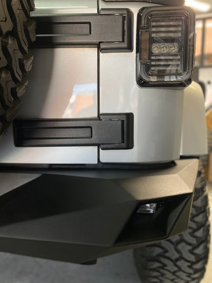 TAIL LIGHTS - CEE 'C' BLACKED LED replacement for Wrangler JK JKU (pair)