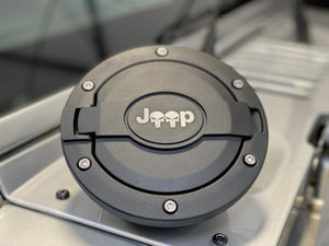 FUEL FLAP Jeep Punisher - Flush mount contoured flap with Jeep Skull for JK/JKU
