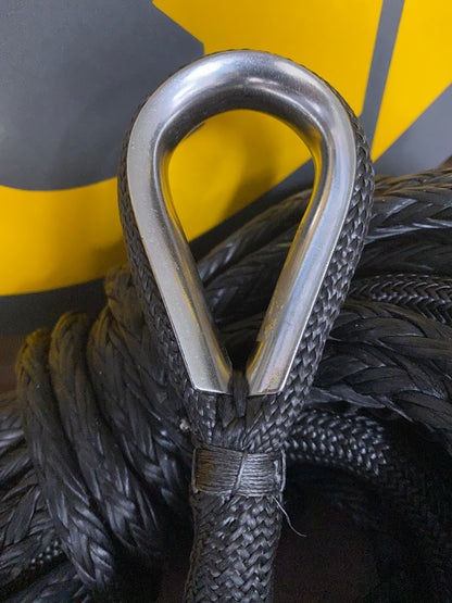 Synthetic ANGRi Winch Rope (BLACK) - HMPE 10T