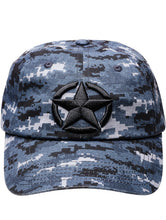 Load image into Gallery viewer, JEEP Woven STAR Camo Baseball Cap (Navy)

