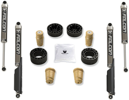 FULLY FITTED: Teraflex 1.5" Sport ST1 Spacer Lift System with FALCON SP2 Shocks for Wrangler 4dr JLU or 2dr JL