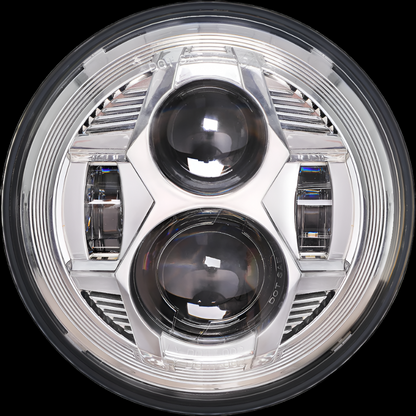 Headlights 'CHROME' Avenger LED for Wrangler JK JKU TJ (pair)
