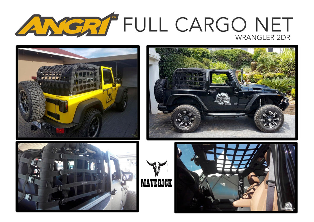 Full Cargo Net - by Maverick for Wrangler 2dr/4dr JK/JKU/JL/JLU/TJ