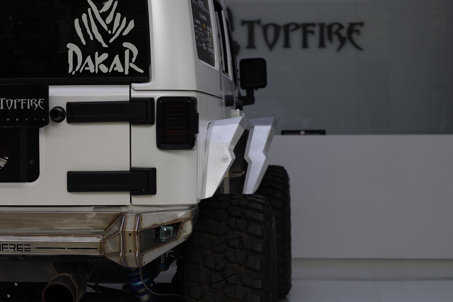 Topfire Marauder IV Stainless Steel / Steel Rear Bumper for Wrangler JK JKU