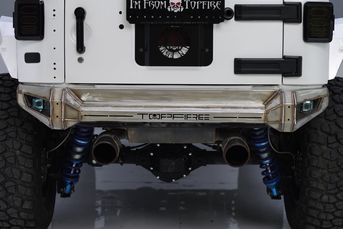 Topfire Marauder IV Stainless Steel / Steel Rear Bumper for Wrangler JK JKU