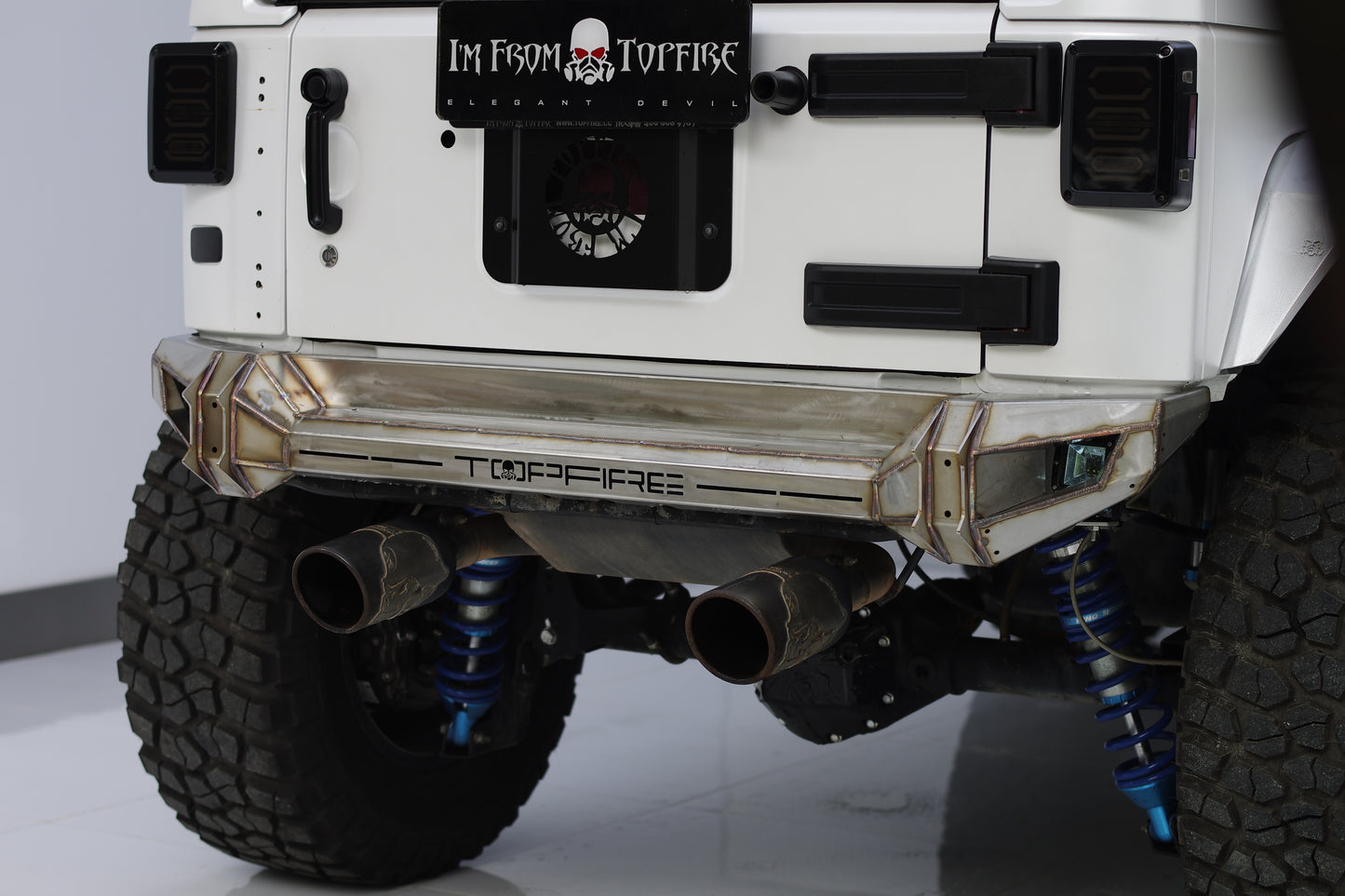 Topfire Marauder IV Stainless Steel / Steel Rear Bumper for Wrangler JK JKU