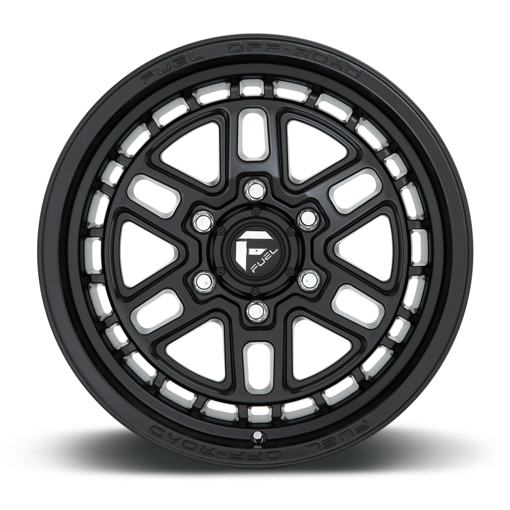 FUEL OFFROAD 'NITRO' 17" D667 - Satin Black 17" Rims 9J (set of 5 Jeep 5/127 -12) JK / JL