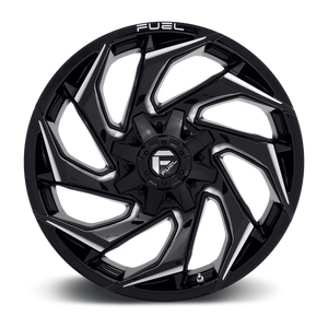 FUEL OFFROAD 'REACTION' 20" D753 - Gloss Black Mill 20" Rims -18 (set of 5 Jeep 5x127/114)