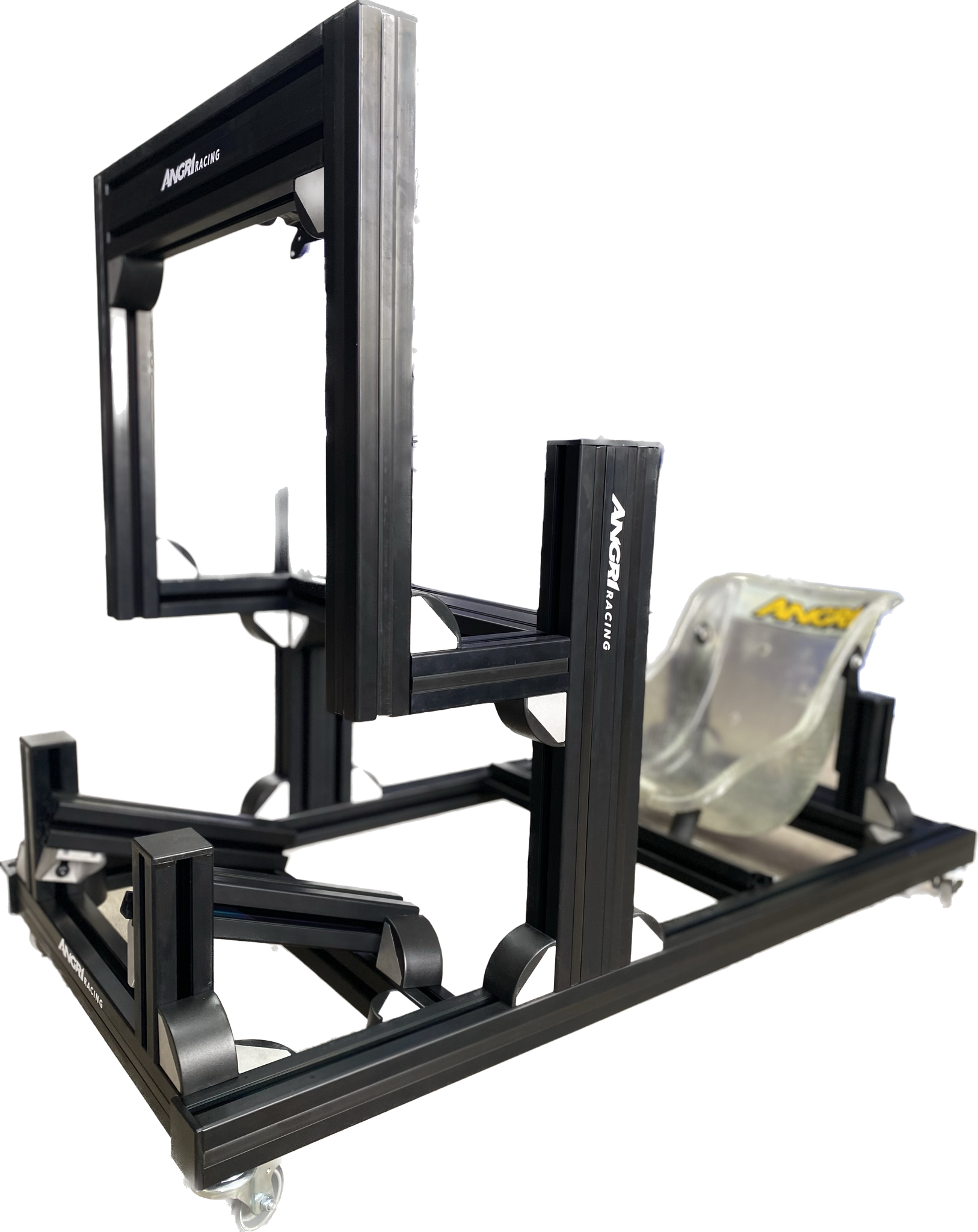 KARTPRO 'Black Series' KARTING SIM RIG (SNR Kart) with Integrated Scre ...