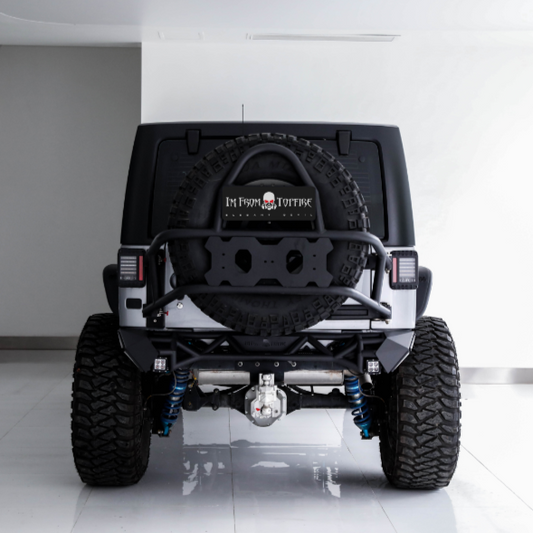Topfire Fragment II Stainless Steel Rear Bumper (Shorty) for Wrangler JK JKU
