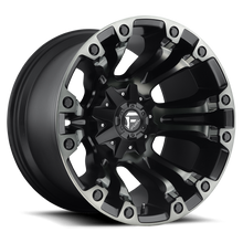 Load image into Gallery viewer, FUEL OFFROAD &#39;Vapor&#39; 17&quot; D569 - Black w/DDT 17&quot; Rims -12 (set of 5 Jeep 5x127 and 5x114)
