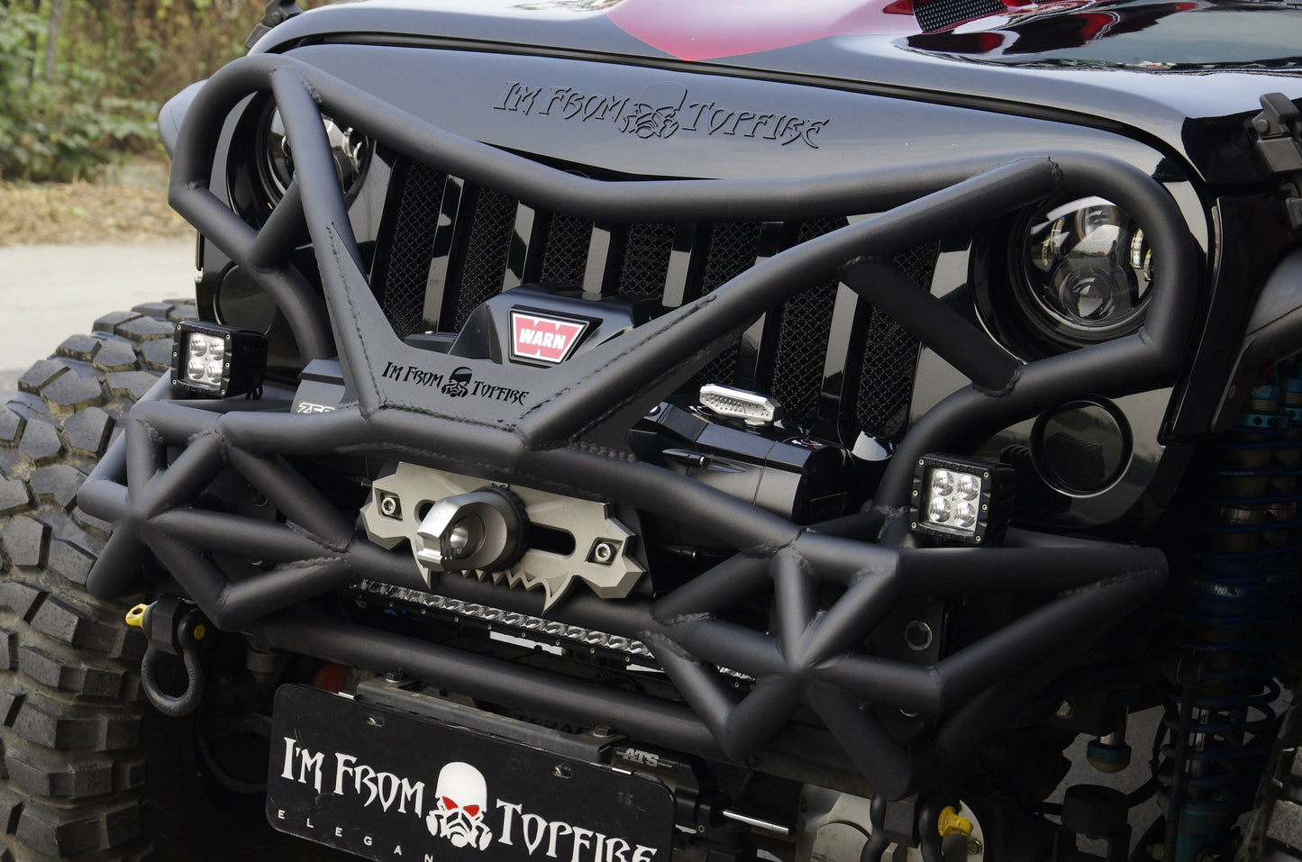 Topfire Wilder III Stainless Steel Front Bumper for Wrangler JK JKU