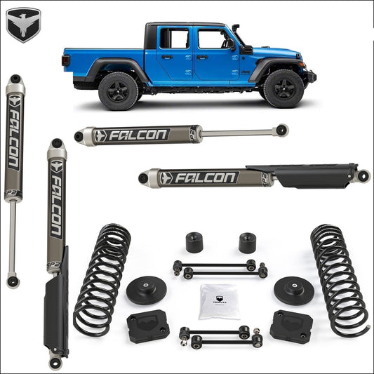 FULLY FITTED: Teraflex 2.5" Performance Coil / Spacer Lift with FALCON SP2 2.1 Shocks for JT Gladiator