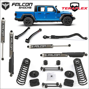 JT GLADIATOR SUPERKIT: Teraflex 2.5" Performance Coil and Spacer Lift with FALCON SP2 2.1 Shocks, Sport Arms, HD Track Bar (Kit Only)