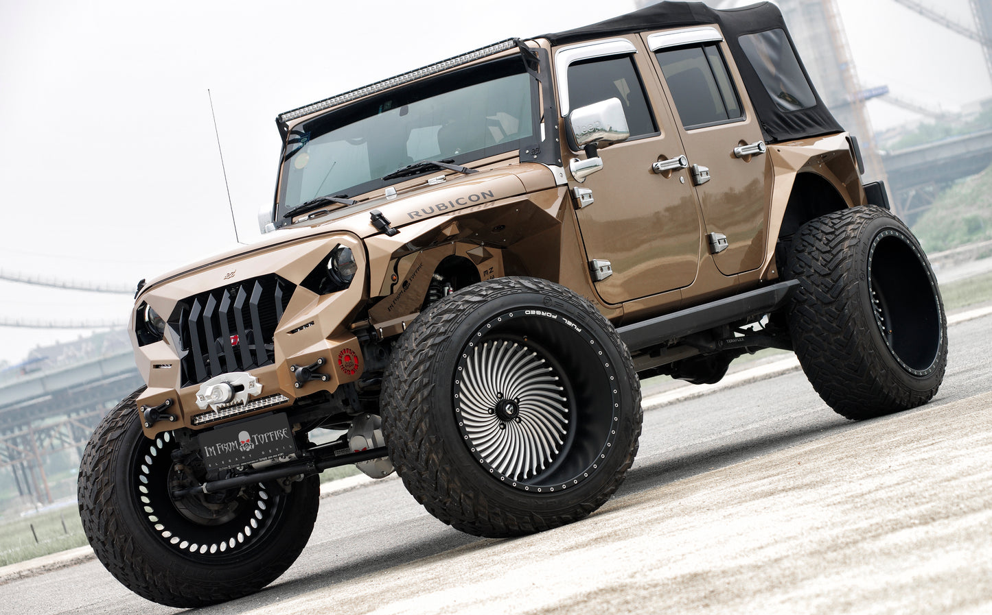 Topfire Marauder III Front Grumper (Bumper and Grill) for Wrangler JK JKU