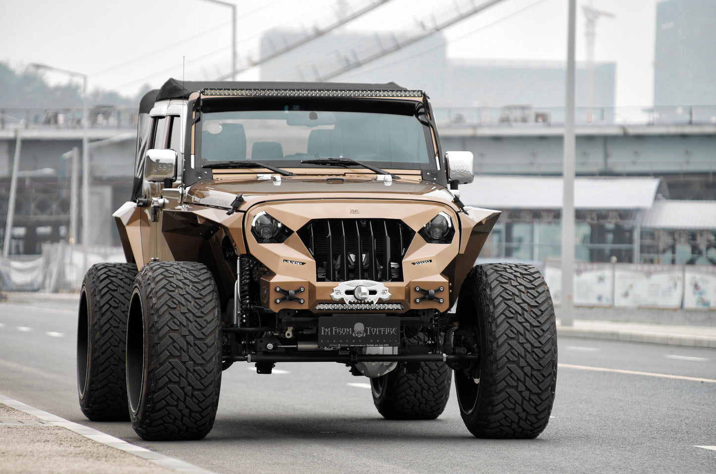 Topfire Marauder III Front Grumper (Bumper and Grill) for Wrangler JK JKU