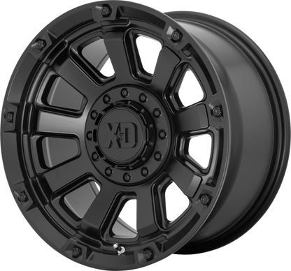 XD852 GAUNTLET rims - 17" Satin Black (set of 5 Jeep 5x127 5x139.7 -0 offset)