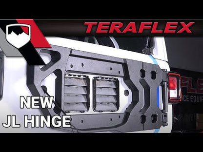 Teraflex Alpha HD Hinged Spare Tyre Carrier & Adjustable Spare Tyre Mount Kit – 5x5 for Wrangler JL JLU
