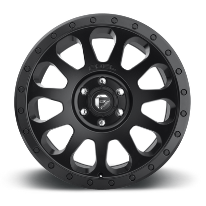 FUEL OFFROAD 'VECTOR' 17" D579- Matte Black 17/9 Rims -12 (set of 5 Jeep 5x127 - 12) JK