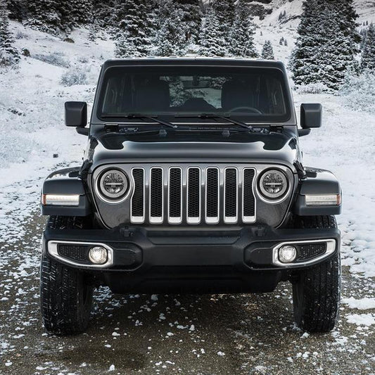 Headlights "9" RGB 'DIAMOND' for Wrangler JL / JLU with DRL (App Controlled) A+ LED