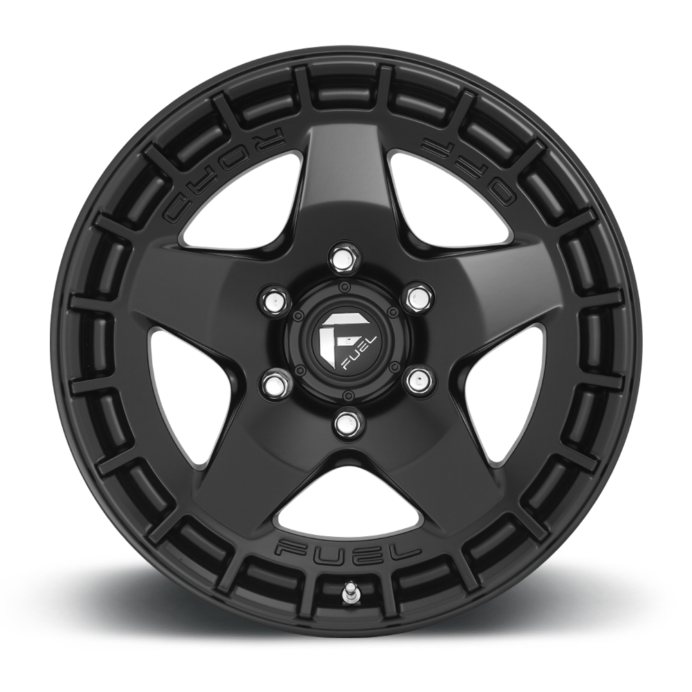 FUEL OFFROAD 'WARP' 17" D733 - Satin Black 17" Rims -12 (set of 5 Jeep 5/127)