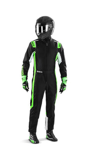 Sparco THUNDER Kart Suit (Black/Blue) - Size 140 (YOUTH)