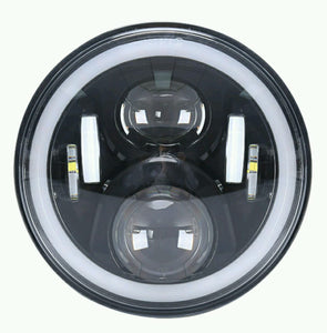 Headlights LED DRL Halo 'Clone' for Wrangler JK JKU TJ (pair)