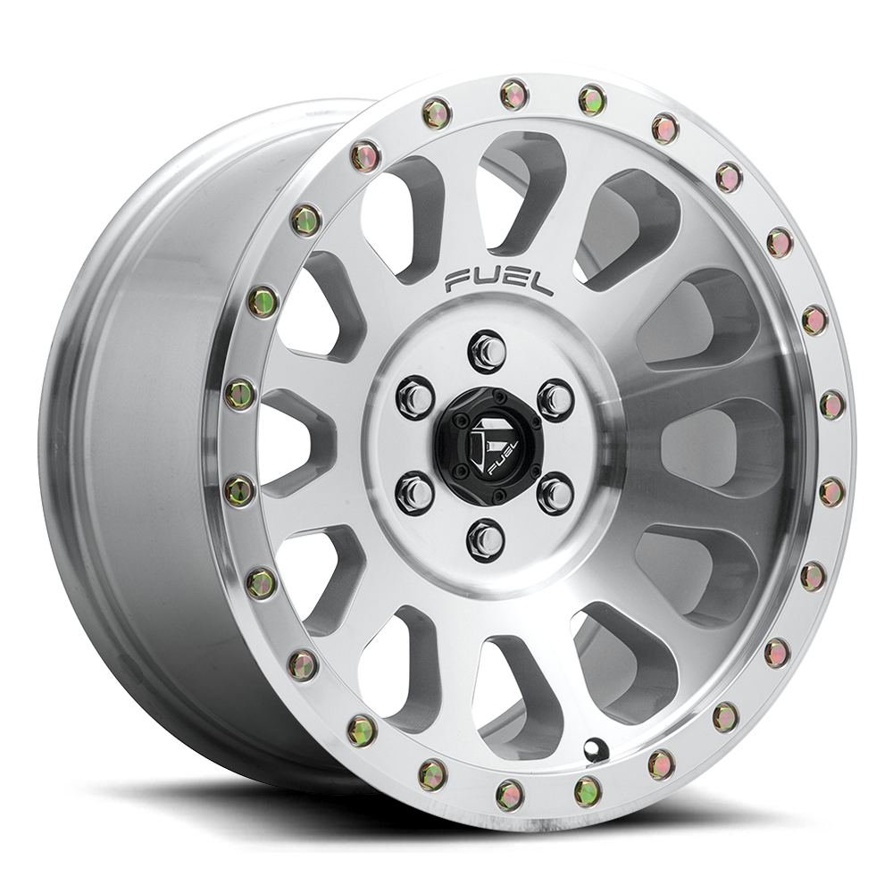 FUEL OFFROAD 'VECTOR' 20" D647 - Diamond Cut with Clear 20" Rims -18 (set of 5 Jeep 5x127)