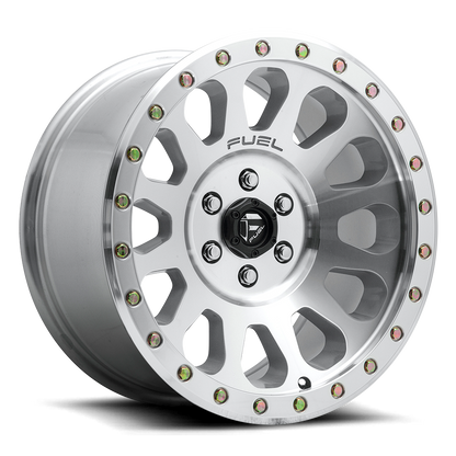 FUEL OFFROAD 'VECTOR' 20" D647 - Diamond Cut with Clear 20" Rims -18 (set of 5 Jeep 5x127)