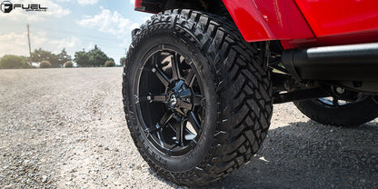 FUEL OFFROAD 'COUPLER' 17" D575 - Gloss Black Rims (set of 5 Jeep 5x127 / 5x114) -12
