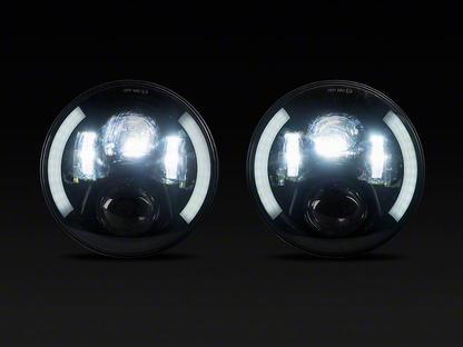 LED Headlights 'SideSlice' with DRL, Clone for Wrangler JK JKU TJ (pair)