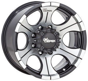 DICK CEPEK 'DC-2' Rims 18" - Machined / Gloss Black (set of 5 for Jeep 5x127 18/9 -12 offset)