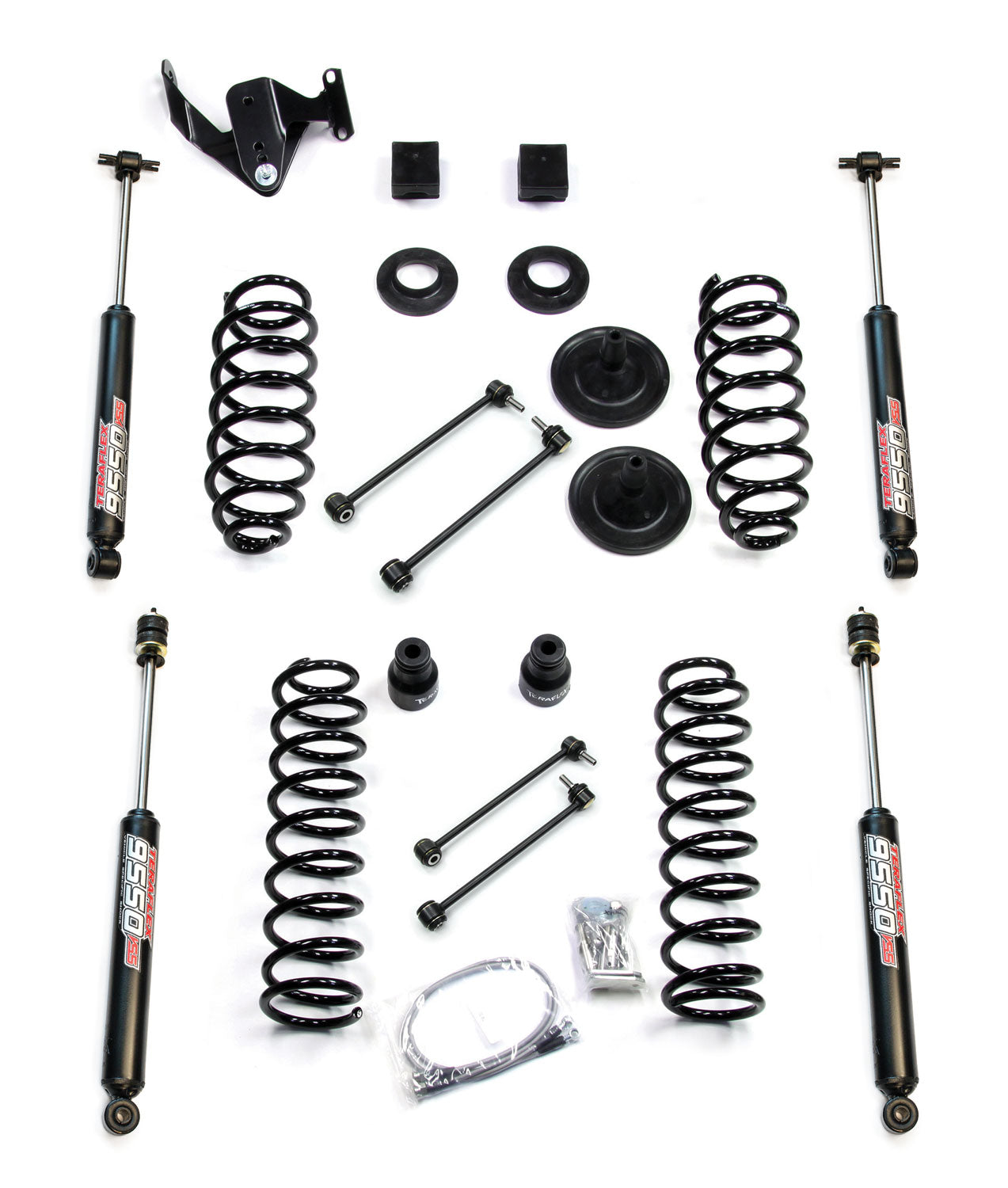 KIT ONLY: Teraflex 3" JK 2dr / JKU 4dr Wrangler Lift System Box with Teraflex 9550 Shocks