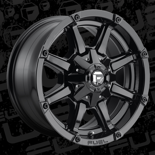 FUEL OFFROAD 'COUPLER' 17" D575 - Gloss Black Rims (set of 5 Jeep 5x127 / 5x114) -12