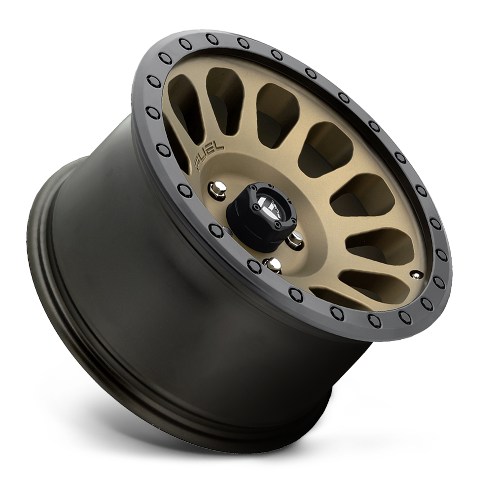 FUEL OFFROAD 'VECTOR' 17" D600- Matte Bronze - Black Ring 17/9 Rims (set of 5 Jeep 5x127 - 12) JK, JL, Gladiator