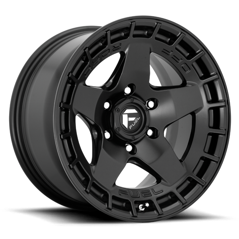 FUEL OFFROAD 'WARP' 17" D733 - Satin Black 17" Rims -12 (set of 5 Jeep 5/127)