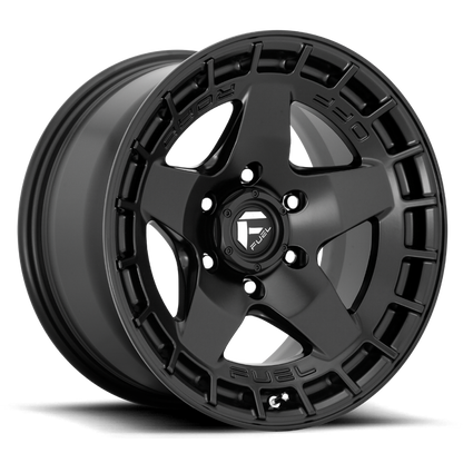 FUEL OFFROAD 'WARP' 17" D733 - Satin Black 17" Rims -12 (set of 5 Jeep 5/127)