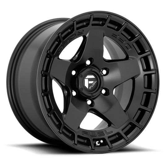 FUEL OFFROAD 'WARP' 17" D733 - Satin Black 17" Rims -12 (set of 5 Jeep 5/127)