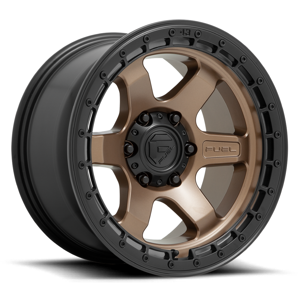 FUEL OFFROAD 'BLOCK' 17" D751 - Matte Bronze with Black Rim 17/9 Rims (set of 5 Jeep 5x127 -12)