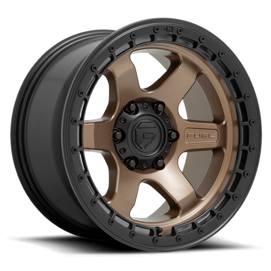 FUEL OFFROAD 'BLOCK' 17" D751 - Matte Bronze with Black Rim 17/9 Rims (set of 5 Jeep 5x127 -12)
