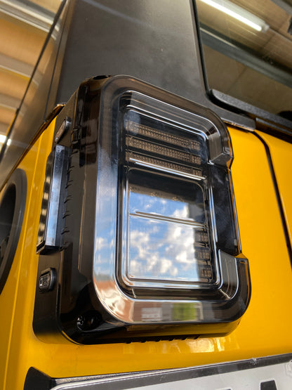 TAIL LIGHTS - CEE 'C' BLACKED LED replacement for Wrangler JK JKU (pair)