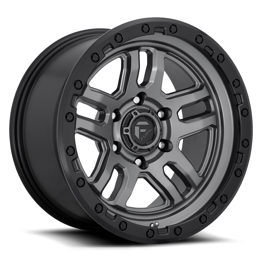 FUEL OFFROAD 'AMMO' 17" D701 - Matte Anthracite with Black Ring 17/9 Rims -12 (set of 5 Jeep 5x127 -12)