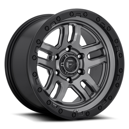FUEL OFFROAD 'AMMO' 17" D701 - Matte Anthracite with Black Ring 17/9 Rims -12 (set of 5 Jeep 5x127 -12)
