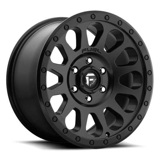FUEL OFFROAD 'VECTOR' 17" D579- Matte Black 17/9 Rims -12 (set of 5 Jeep 5x127 - 12) JK